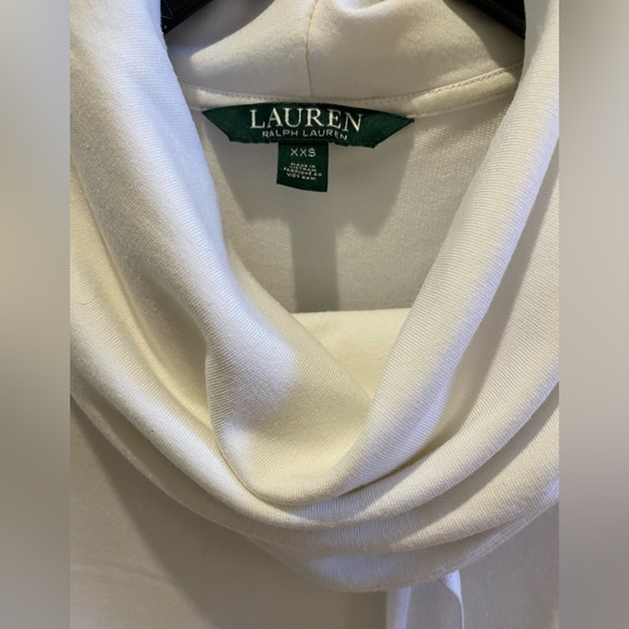 Lauren Ralph Lauren Off White Cowl Neck Sweatshirt XXS - Picture 3 of 4